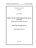 Nghiên cứu một số thành phần hoá học của cây bách bệnh (eurycoma longifolia jack) 