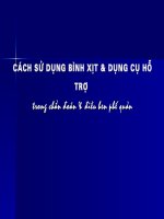 Cách sử dụng bình xịt và dụng cụ hỡ trợ trong chẩn đoán và điều trị hen phế quản