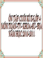 Ôn tập Khoa Sử Địa Khối 4