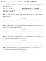 Ôn tập toán cuối năm  Lớp 1