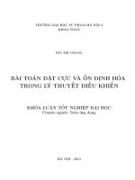 Bài toán đặt cực và ổn định hóa trong lý thuyết điểu khiển 