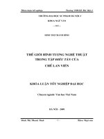 Đinh, thị thanh bình thế giới hình tượng nghệ thuật trong tập điêu tàn của chế lan viên 