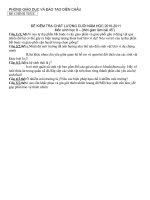 Đề thi hk2 môn sinh học lớp 9 huyện diễn Châu