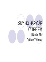 bài giảng suy hô hấp ở trẻ em