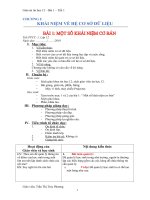 BÀI 1: MỘT SỐ KHÁI NIỆM CƠ BẢN