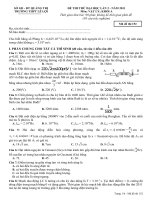 ĐỀ THI THỬ VÀ ĐÁP ÁN MÔN LÝ TRƯỜNG THPT LÊ LỢI   QUẢNG TRỊ