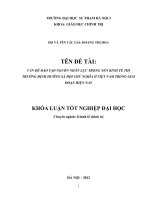 Vấn đề đào tạo nguồn nhân lực trong nền kinh tế thị trường định hướng xã hội chủ nghĩa của việt nam trong giai đoạn hiện nay 