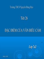 Tiết 23 Đặc điểm của văn biểu cảm
