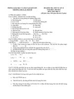 KIỂM TRA CHƯƠNG 4 HOÁ  8