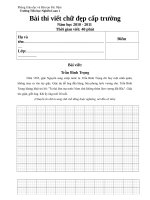 ĐỀ THI VIẾT CHỮ ĐẸP