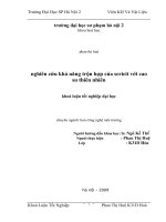 Nghiên cứu khả năng trôn hợp của serictt với cao su thiên nhiên 