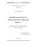 Hệ thống bài tập về các đường đáng chú ý trên mặt trong e3 