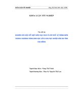 Nghiên cứu việc kết hợp giáo dục sức khoẻ sinh sản ở lứa tuổi vị thành niên trong chương trình sinh học lớp 8 phổ thông khu vực huyện hoà an   tỉnh cao bằng 