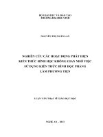 Nghiên cứu các hoạt động phát hiện kiến thức hình học không gian nhờ việc sử dụng kiến thức hình học phẳng làm phương tiện
