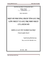 Một số phương pháp tìm giá trị lớn nhất và giá trị nhỏ nhất của hàm số 