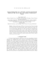 CHARACTERIZATION OF g PROTEIN COUPLED RECEPTORS THROUGH THE USE OF BIO  AND CHEMO  INFORMATICS TOOLS 