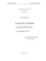 Sự hội tụ yếu và ứng dụng 
