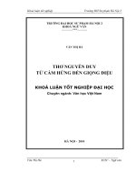 Thơ nguyễn duy từ cảm hứng đến giọng điệu 