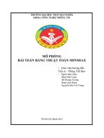 Bài tiểu luận mô phỏng bài toán bằng thuật toán minmax