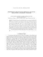 PHOTOSTIMULATED QUANTUM EFFECTS IN QUANTUM WELLS WITH a PARABOLIC POTENTIAL 