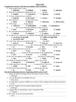 Một số dạng bài tập lớp 9