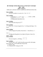 ĐỀ THI HỌC SINH GIỎI TOÁN CẤP HUYỆN