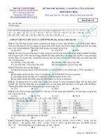 ĐỀ THI ĐÁP ÁN THI THỬ ĐH MÔN HÓA 2011