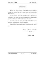 Nghiên cứu việc gắn hoạt động du lịch văn hoá sinh thái với hoạt động du lịch thắng cảnh tại vùng hồ ba bể, tỉnh bắc kạn 