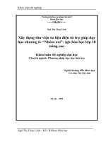 Xây dựng thư viện tư liệu điện tử trợ giúp dạy học chương 6 nhóm oxi  SGk hoá học lớp 10 nâng cao 