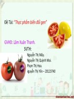 Thực phẩm biến đổi gen