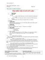 BT VÀ TH 1: TÌM HIỂU VỀ HỆ CƠ SỞ DỮ LIỆU