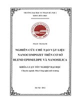Nghiên cứu chế tạo vật liệu  nanocompozit trên cơ sở blend EPDMLDPE và nanosilica 