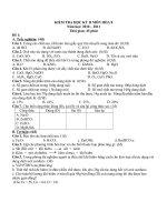 đề thi hóa học 8 học kỳ 2 năm 2010 2011