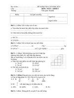 Đề kiểm tra học kỳ 2 môn Toán lớp 5