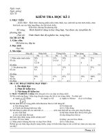 De thi tin hoc9 ki II(Ma tran  dap an