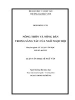 Nông thôn và nông dân trong sáng tác của Ngô Ngọc Bội