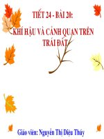 Tiết 24: Khí hậu và cảnh quan trên Trái Đất
