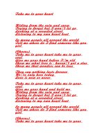 Take me to your heart