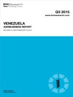 Venezuela agribusiness report   q3 2015 