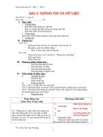 BÀI 2: THÔNG TIN VÀ DỮ LIỆU (tt)