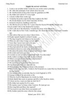 100 câu chia động từ TA