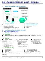 RỐI LOẠN CHUYỂN hóa nước   điện GIẢI
