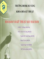 Hải sản và kỹ thuật sấy hải sản