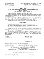 Mẫu QĐ công nhận TN THCS + Xét TN THCS