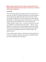 Phân tích ứng dụng tâm lý khách hàng vào hoạt động kinh doanh sản phẩm colgate của công ty colgate palmolive