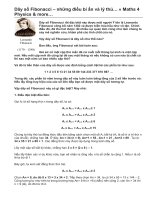 Dãy fibonacci Những điều bí ẩn và lý thú
