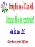 Âm nhạc lớp 3 tuần 33:Ôn tập các nốt nhạc