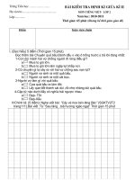 BÀI KIỂM TRA ĐỊNH KÌ CUỐI HỌC KÌ II. MÔN TIẾNG VIỆT. LỚP 2