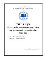 Chiến lược thâm nhập- chiến lược cạnh tranh trên thị trường toàn cầu