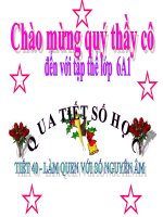 bài dự thi tích hợp liên môn toán 6 làm quen với số nguyên âm